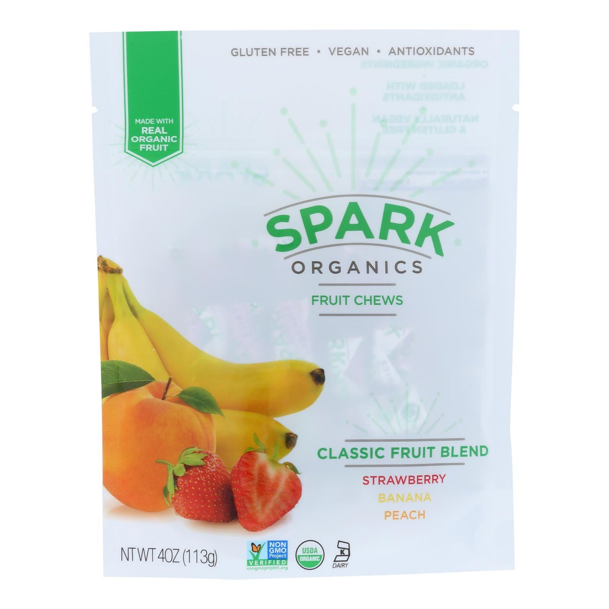 Candy Chews, Fruit, Assorted, Strawberry/Banana/Peach,16 - 4 OUNCE