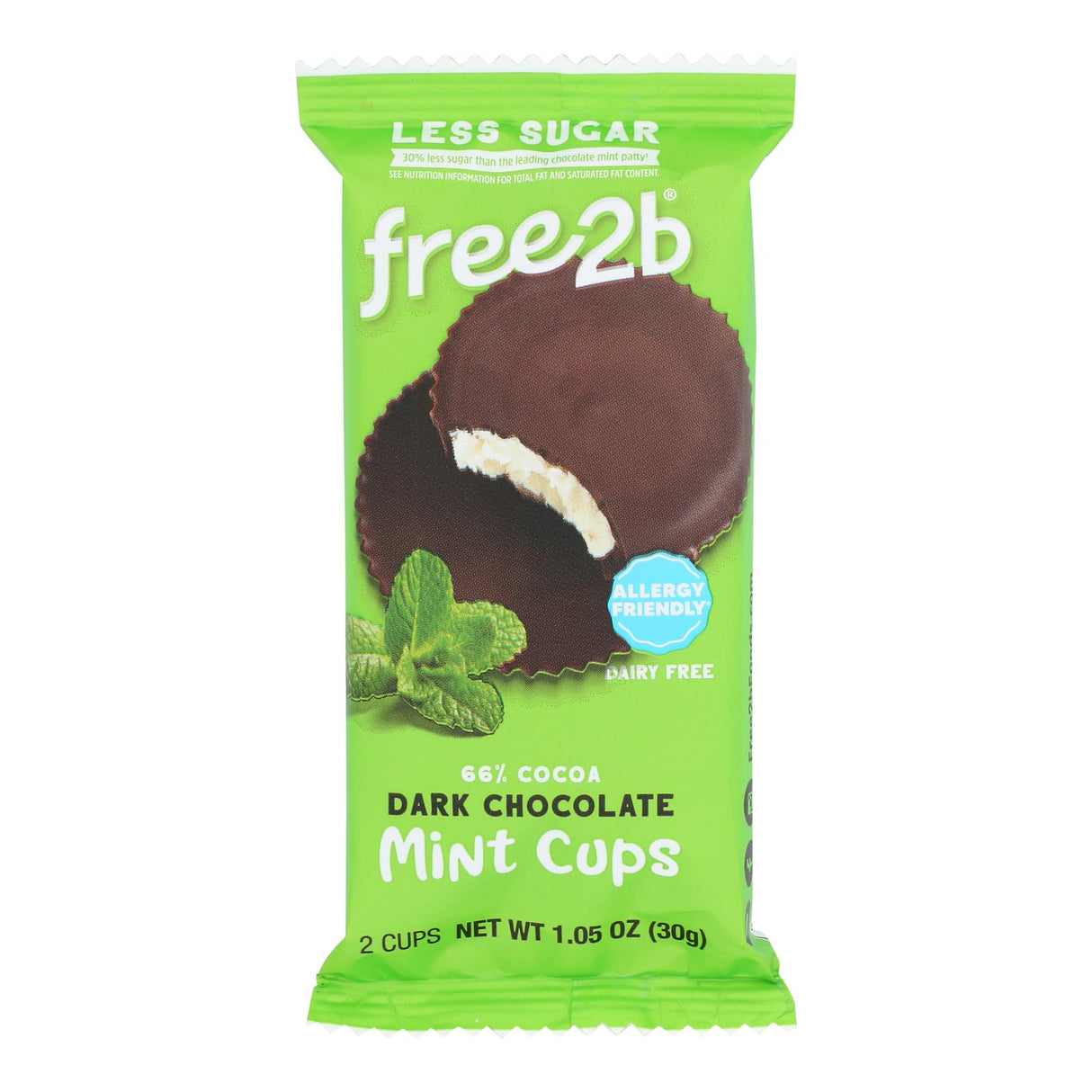 Candy, Mint Cup, Dark Chocolate, 66% Cocoa,12 - 1.05 OUNCE