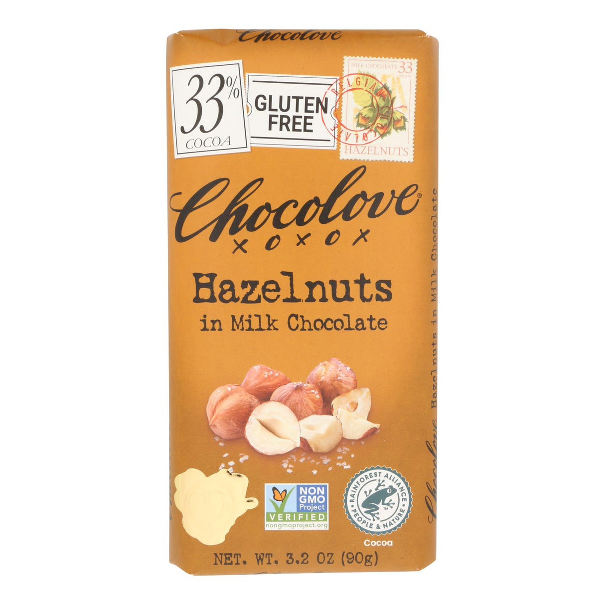 Chocolate Bars, Milk, Hazelnut, 33% Cocoa,12 - 3.2 OUNCE