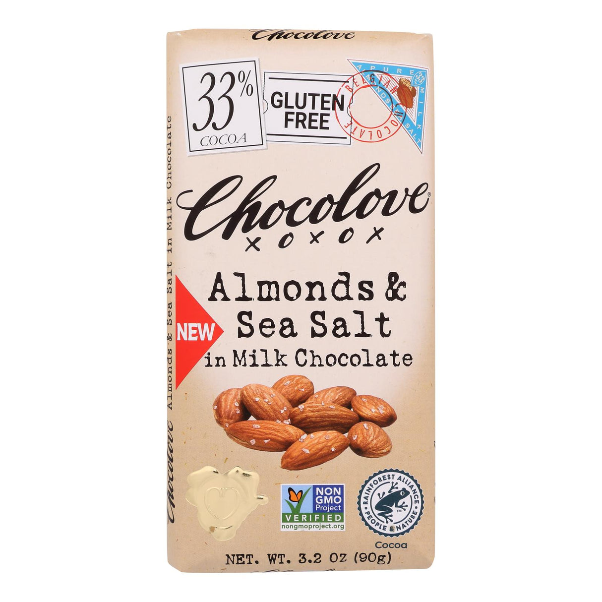 Chocolate Bars, Milk, Almonds & Sea Salt, 33% Cacao,12 - 3.2 OUNCE