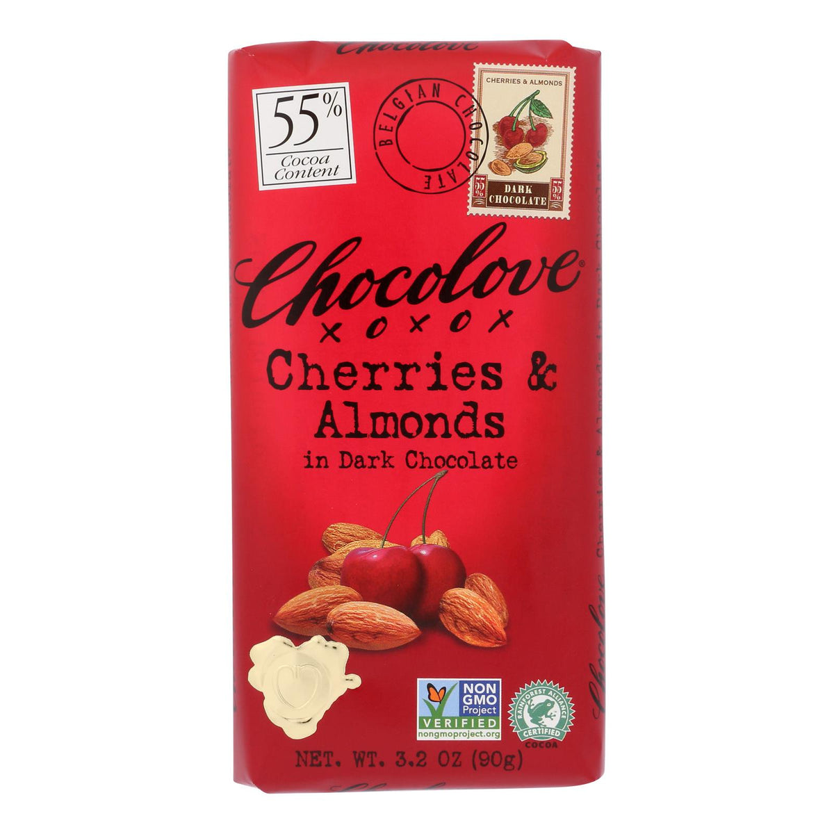 Chocolate Bars, Dark, Cherry & Almond, 55% Cocoa,12 - 3.2 OUNCE