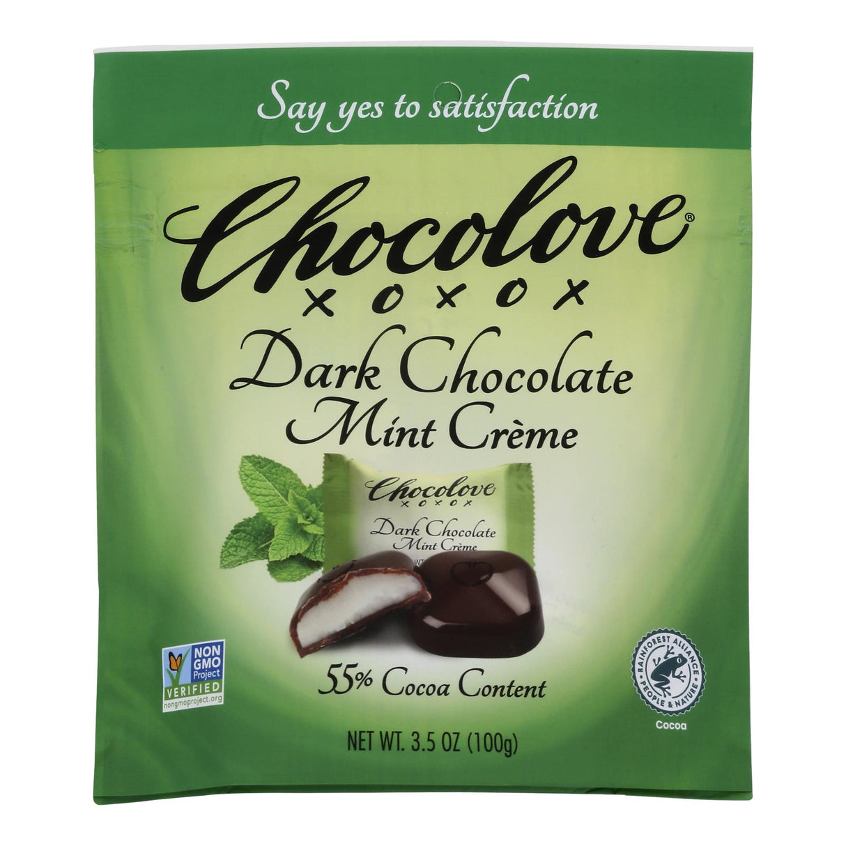 Chocolate Bites, Dark, Mint Creme-Filled, 55% Cacao, Individually-Wrapped,8 - 3.5 OUNCE