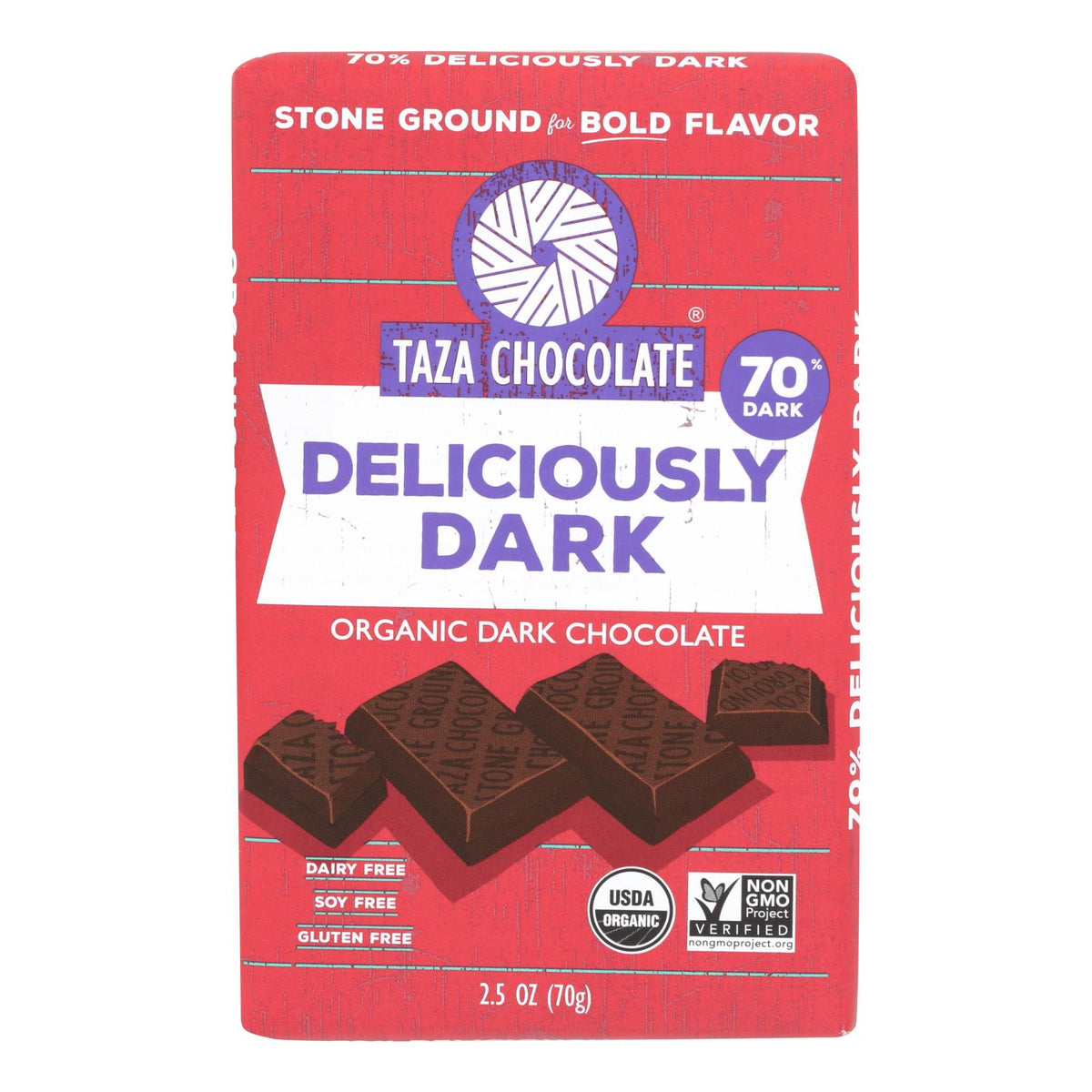 Chocolate Bars, Dark, Deliciously Dark, 70% Cocoa,10 - 2.5 OUNCE