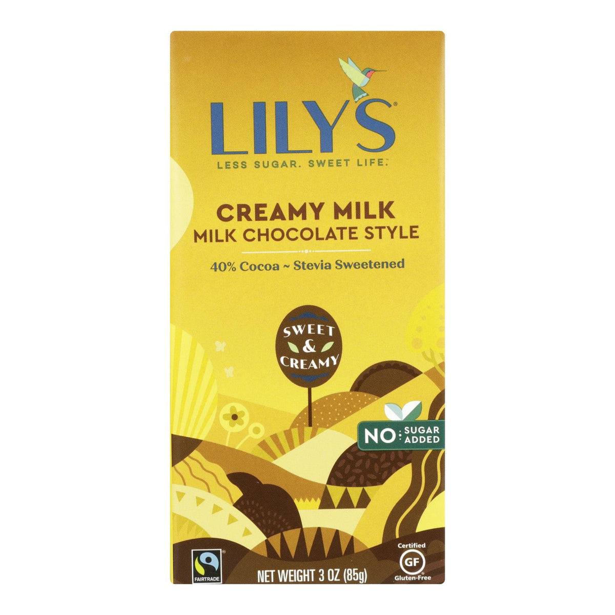 Chocolate Bars, Milk, Creamy, 40% Cocoa, Sweetened with Stevia,12 - 3 OUNCE