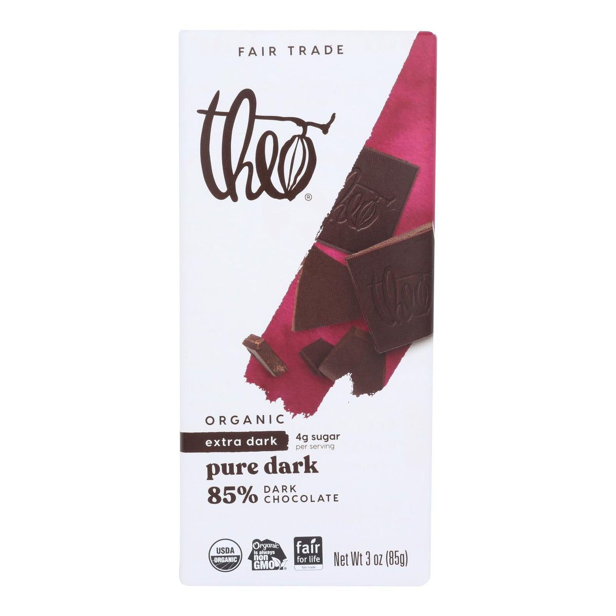 Chocolate Bars, Dark, Pure, 85% Cocoa,12 - 3 OUNCE