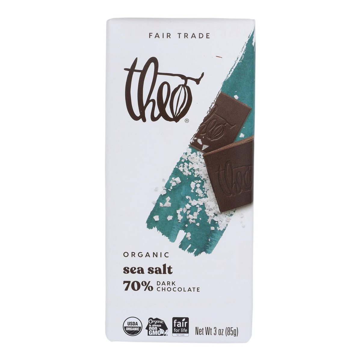Chocolate Bars, Dark, Sea Salt, 70% Cocoa,12 - 3 OUNCE