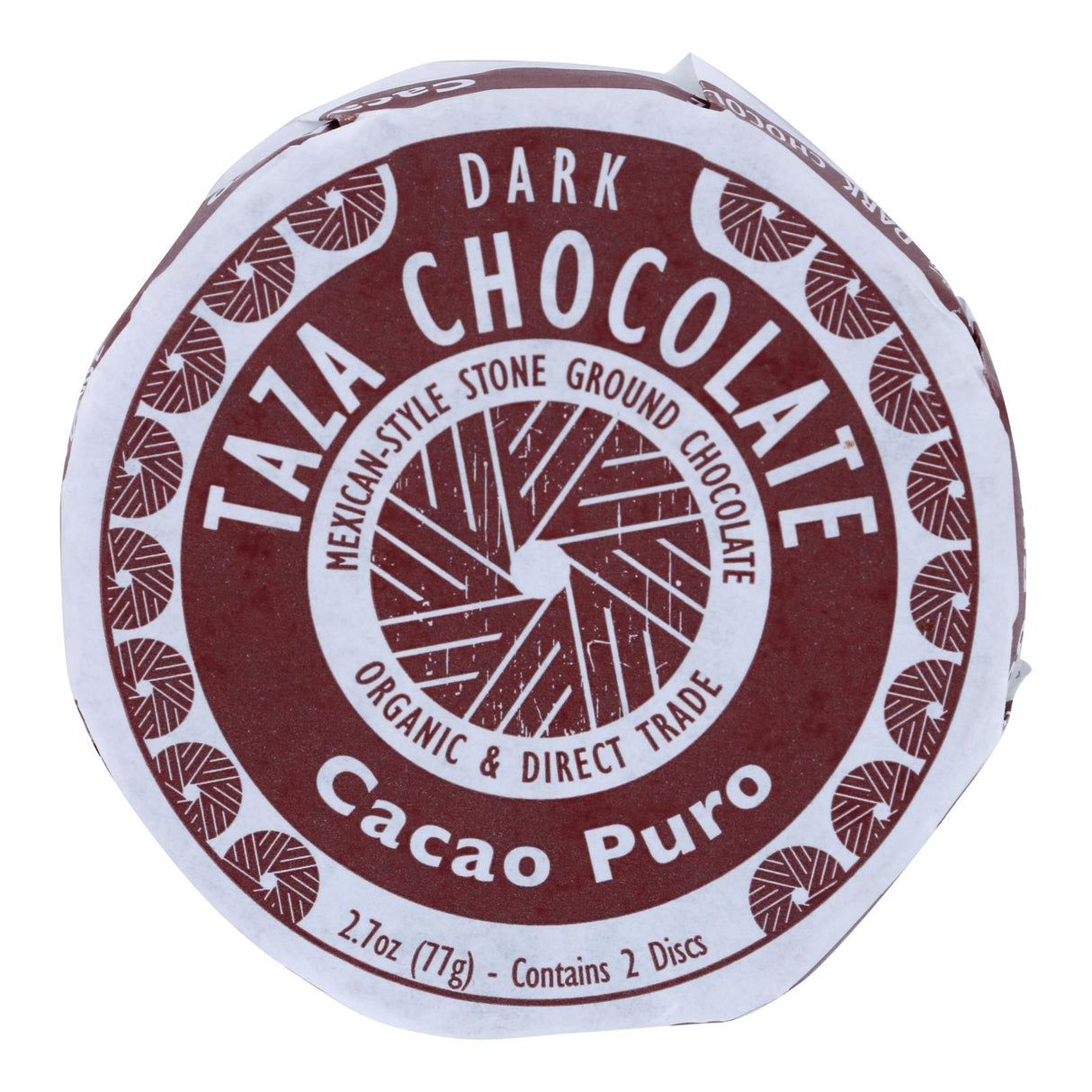 Chocolate Discs, Dark, Cacao Puro, 100% Cocoa, 1.35 Ounce,12 - 2 COUNT