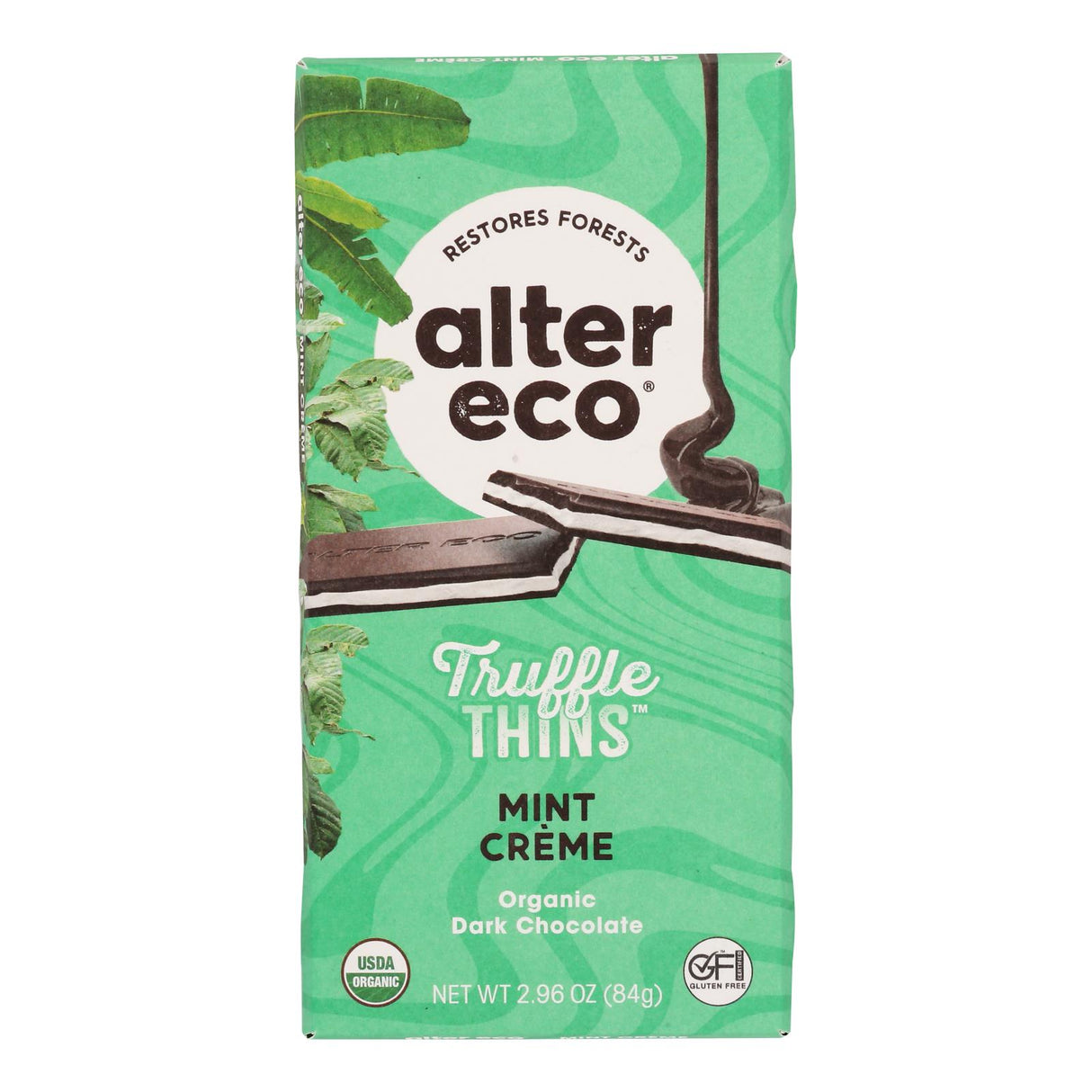 Chocolate Bars, Dark, Truffle Thins, Mint Cream,12 - 2.96 OUNCE