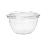 Bowls, Salad, 18 Ounce, Plastic, with Lids, 18 Each,3 - 50 COUNT