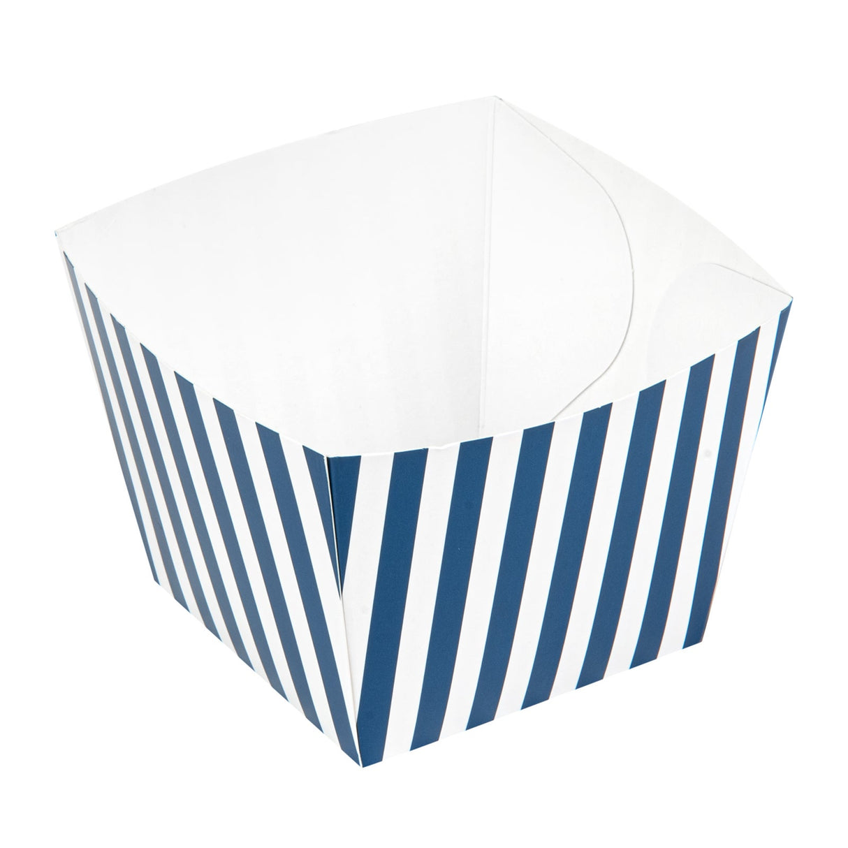 Boxes, Snack, Bio Tek 4.25 x 4.25 x 3.25 Inch, Paper, Blue & White Stripe, Square,200 - 1 EACH