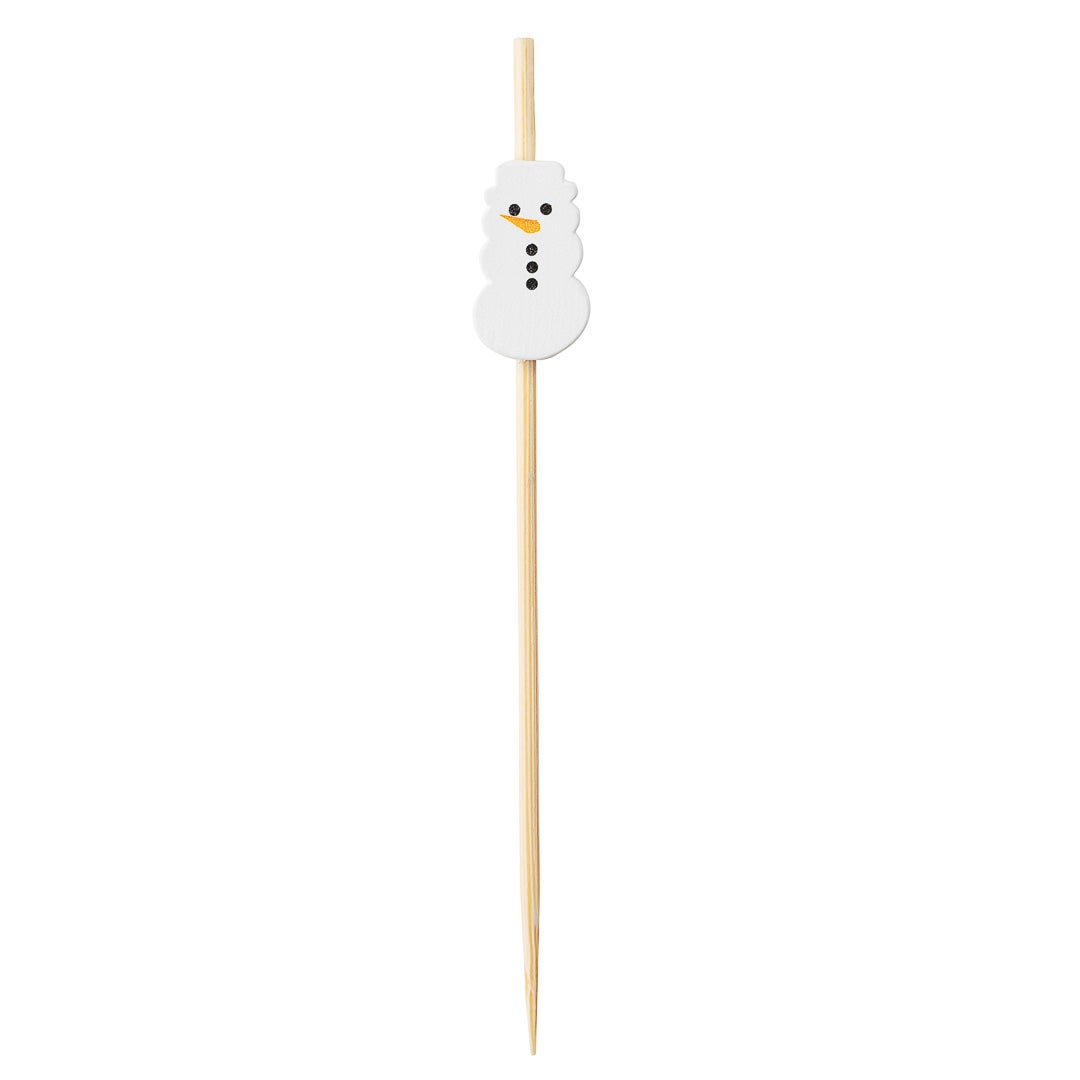 Skewers, Snowman, 3.5 Inch, Bamboo,1 - 1000 COUNT