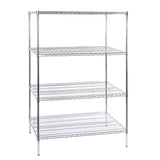 Shelves, NSF, RW Base, 18 x 24 Inch, Chrome, Without Posts,4 - 1 EACH