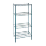 Shelves, NSF, RW Base, 18 x 30 Inch, Green, Epoxy, Corrosion-Resistant,4 - 1 EACH