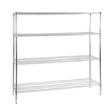Shelves, NSF, RW Base, 18 x 72 Inch, Chrome,4 - 1 EACH