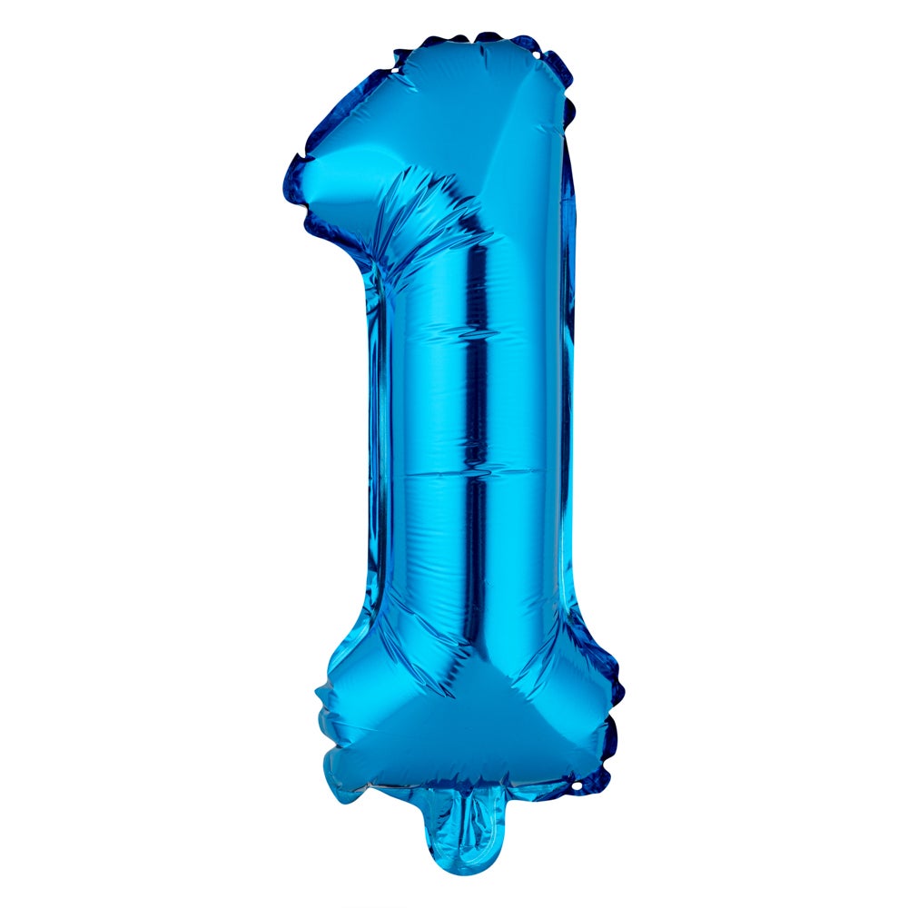 Balloon, Mylar, Balloonify 16 Inch, Number 1, Blue,1 - 1 EACH