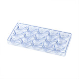 Molds, Chocolate, 15-Compartment, Heart Outline-Shaped, Clear, Polycarbonate,10 - 1 EACH