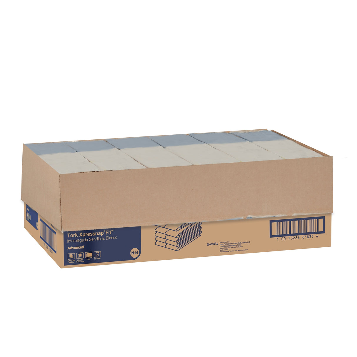 Napkins, Interfolded Dispenser, 2-Ply, White, 6.5 x 8.39 Inch,6 - 720 COUNT