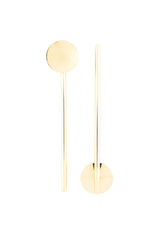 Spoon Straws, Julep, 5 Inch, Gold Plated Stainless Steel, 5 Linear Inch,1 - 2 COUNT