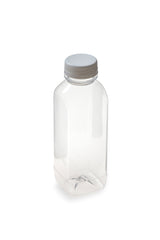 Bottles, Cold Juice, 16 Ounce, Square, Clear, Plastic, 16 Ounce,1 - 100 COUNT