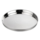 Tray, Serving, 12 Inch, Round, Mirror-Finish, Stainless Steel, 12 Linear Inch,1 - 1 COUNT