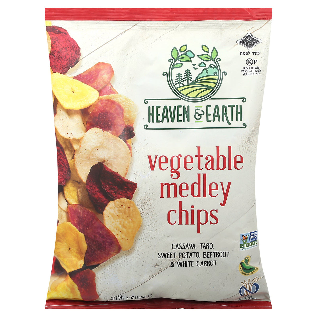 Chips, Vegetable Medley, Cassava/Taro/Sweet Potato/Beetroot/Wh,12 - 5 OUNCE