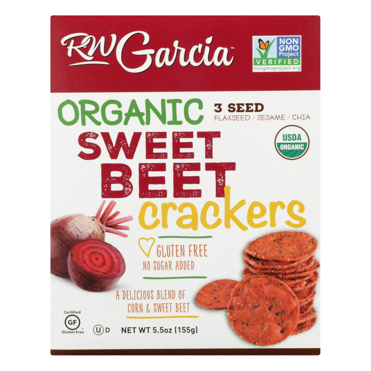 Crackers, 3 Seed & Sweet Beet,6 - 5.5 OUNCE