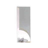 Boxes, Eclair, 7 x 2.5 x 2.5 Inch, Rectangle, Clear Plastic, White Paper Sleeve, Lotus Accent,1 - 100 COUNT