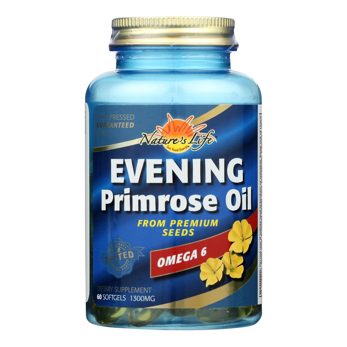 Supplements, Oil, Omega-6, Evening Primrose, Softgels, 1200mg,60 - 1 EACH