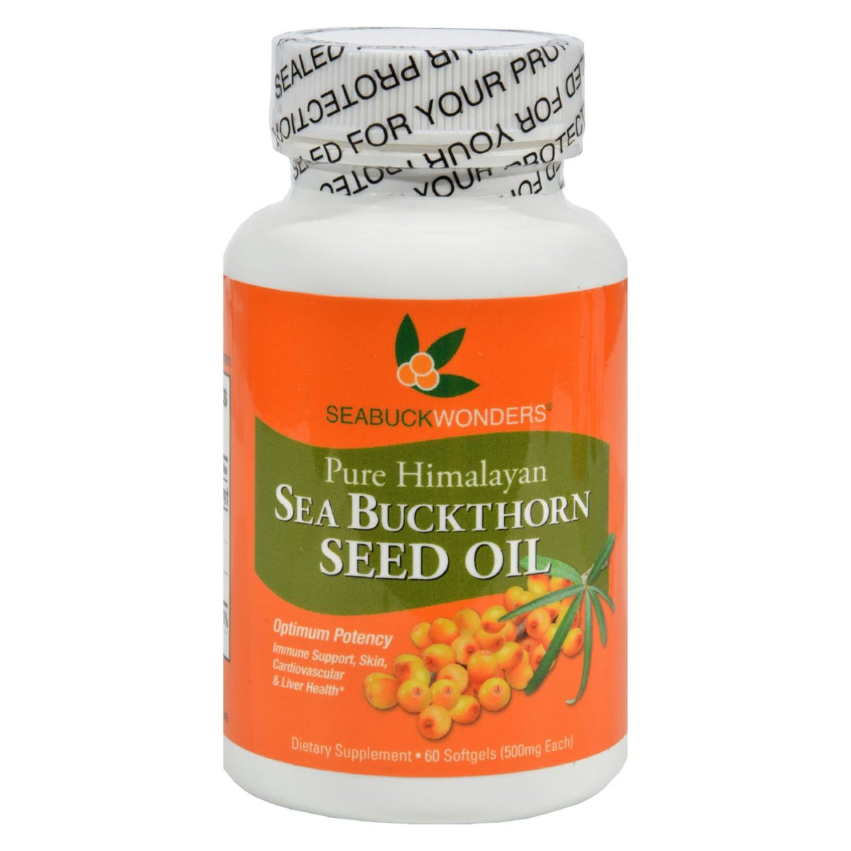 Supplement, Oil, Sea Buckthorn Seed, Softgels, 500mg,60 - 1 EACH