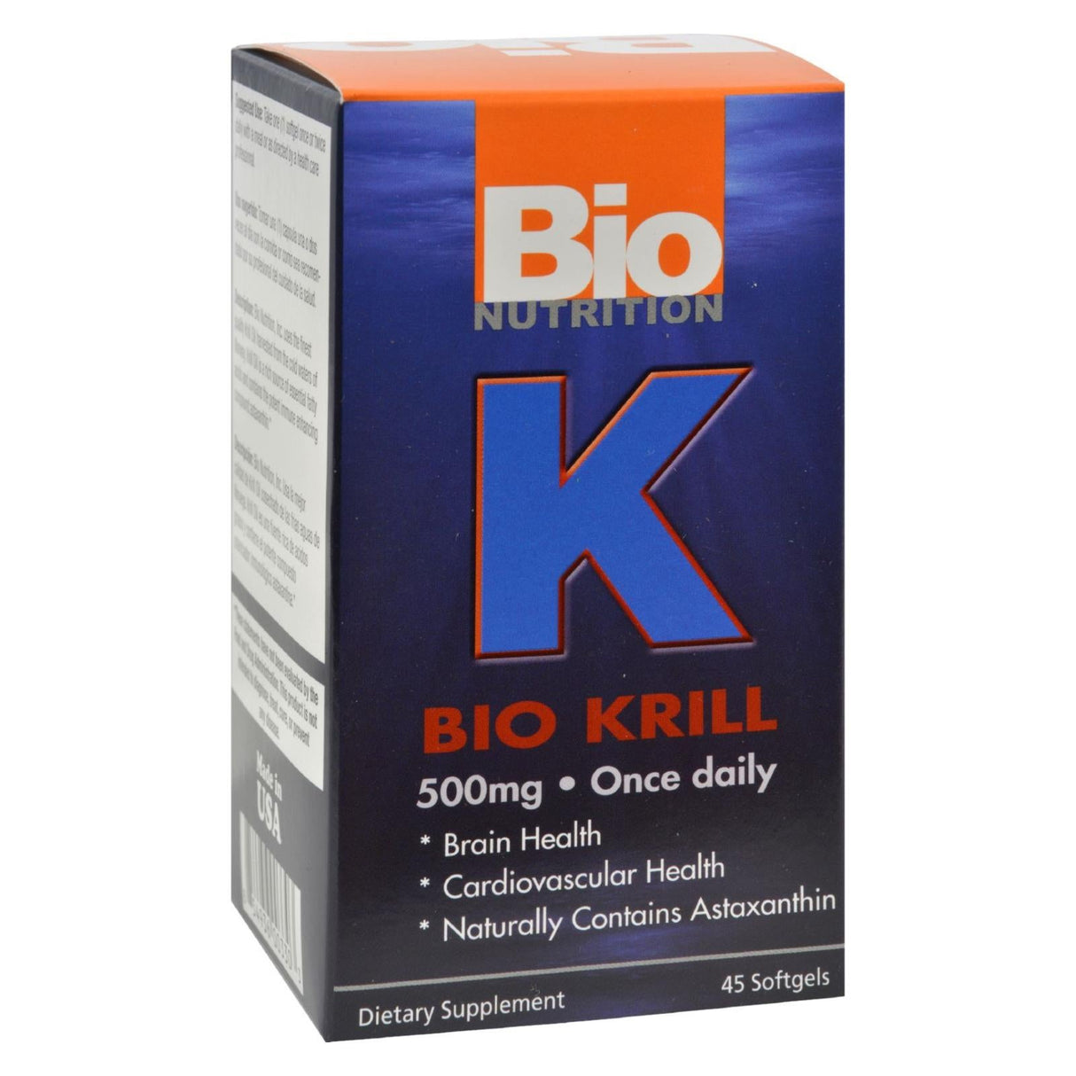 Supplement, Oil, Krill, Softgels, 500mg,45 - 1 EACH