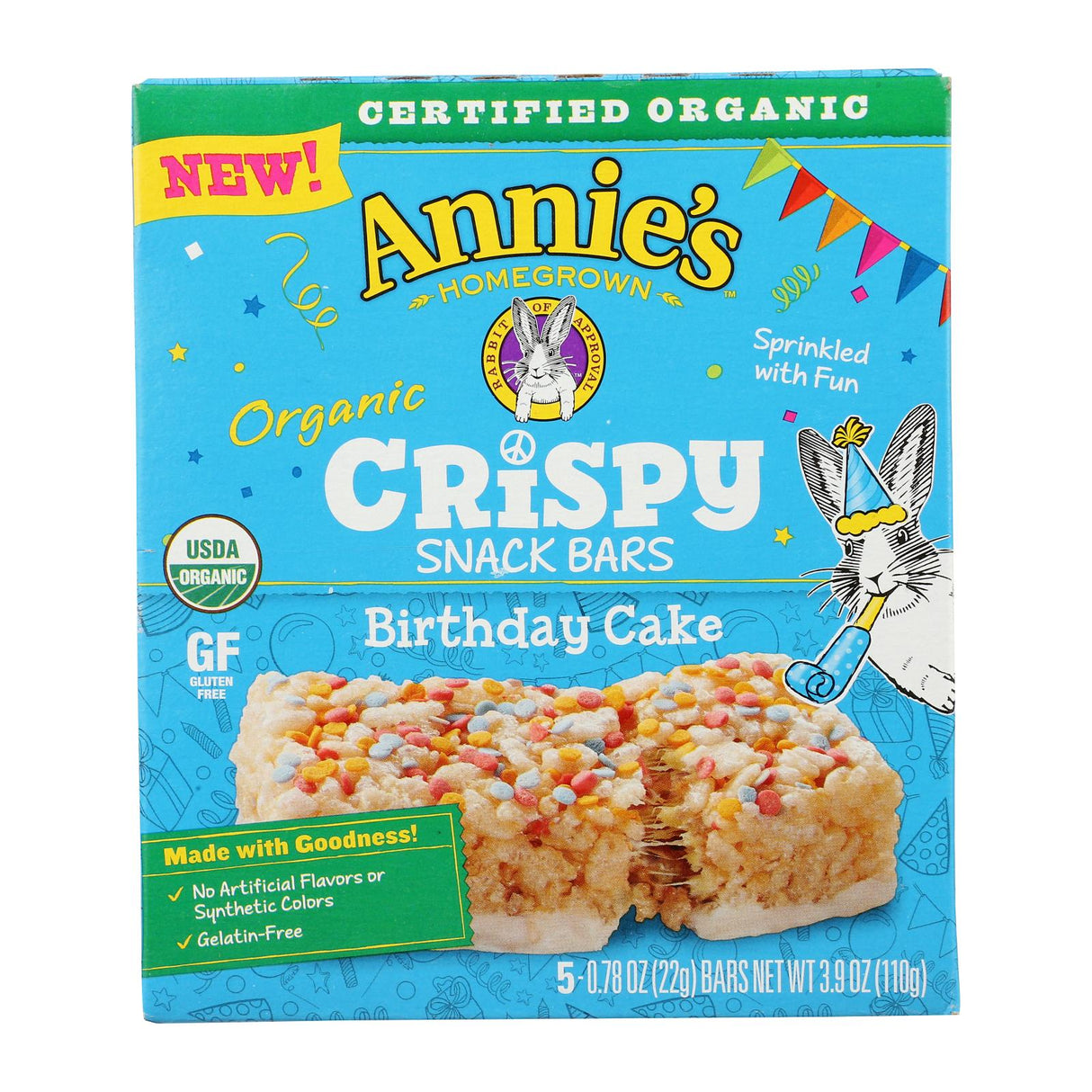 Bars, Crispy, Birthday Cake, 0.78 Ounce,8 - 5 COUNT