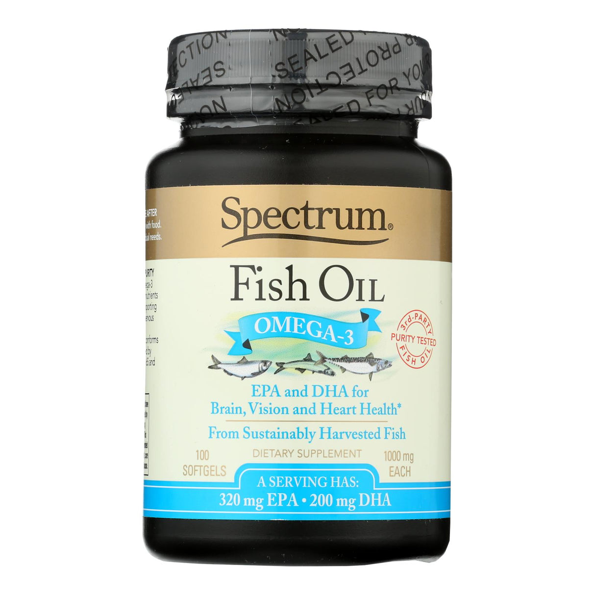 Supplement, Oil, Omega-3, Fish, Softgels, 1000mg,100 - 1 EACH