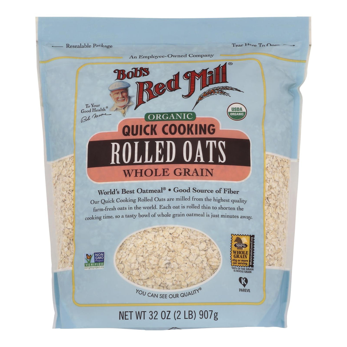 Oats, Quick Cooking Rolled,4 - 32 OUNCE