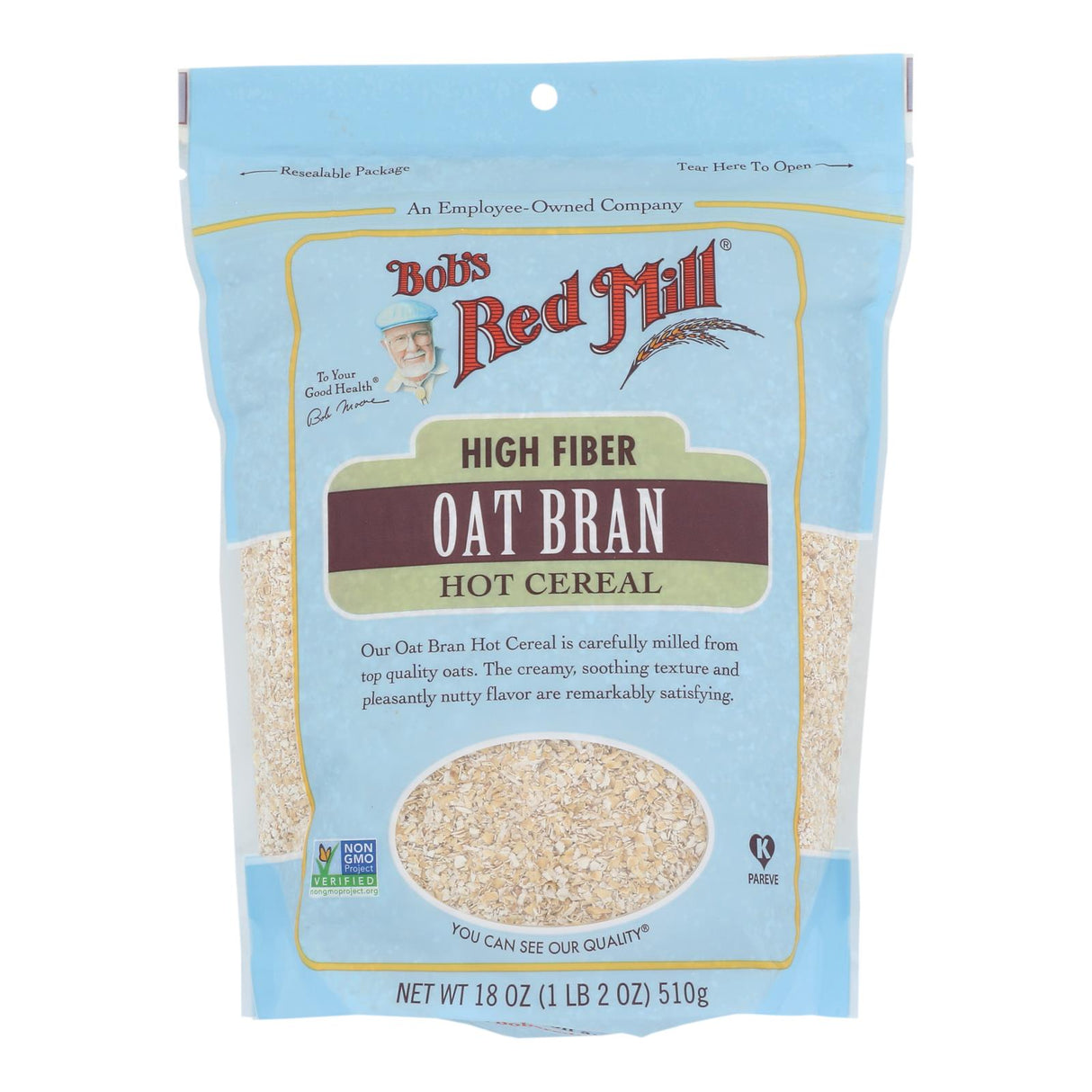Cereal, Oat Bran Hot, Resealable,4 - 18 OUNCE