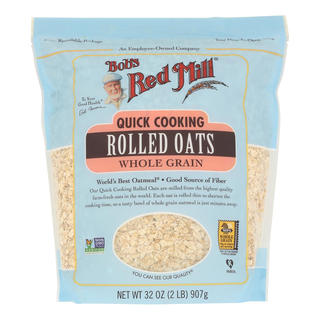 Oats, Quick Cooking Rolled,4 - 32 OUNCE