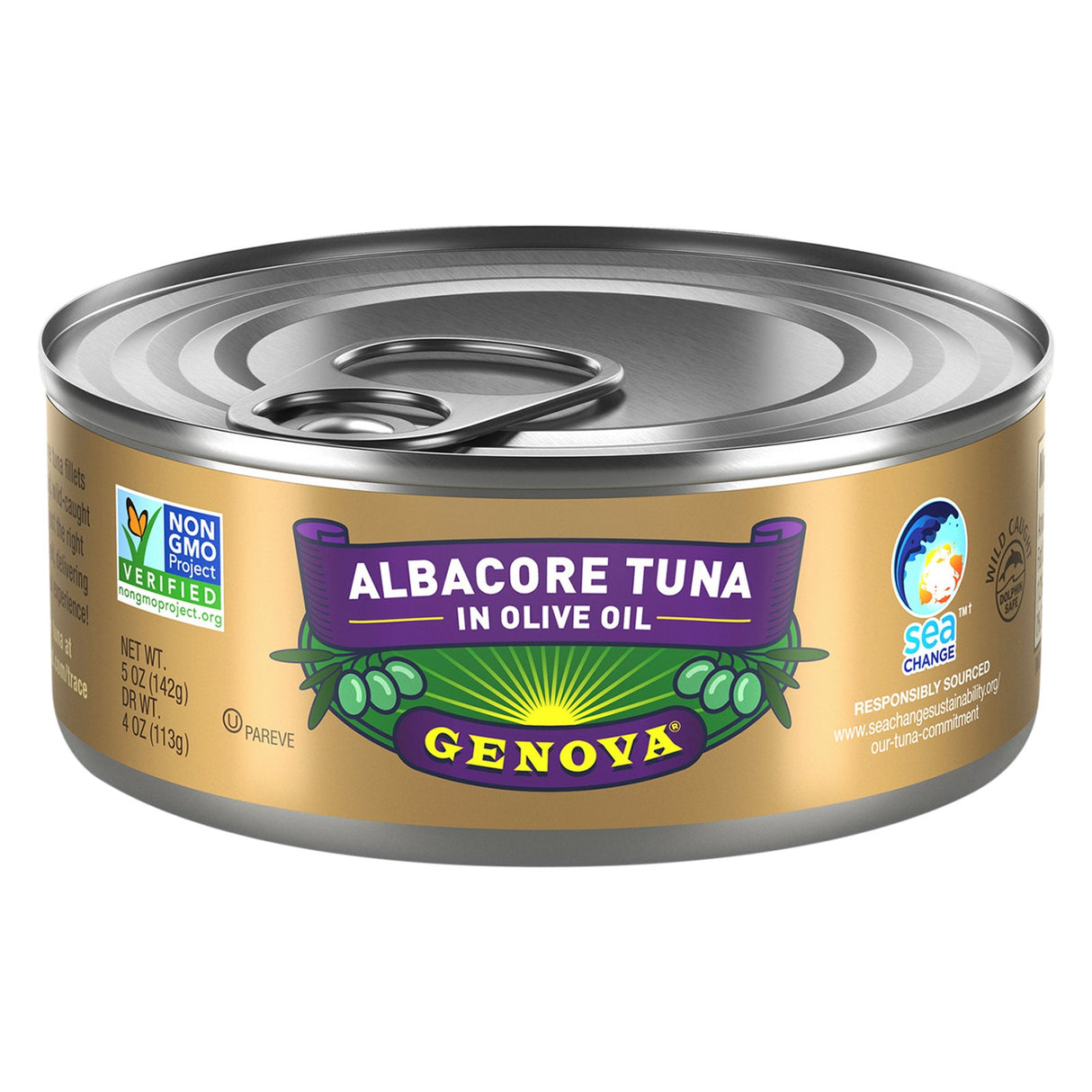 Tuna, Albacore, in Olive Oil, Ready-to-Use, Shelf-Stable,12 - 5 OUNCE
