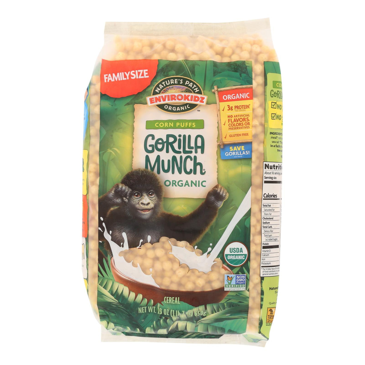 Cereal, Corn Puffs, Gorilla Munch,6 - 23 OUNCE