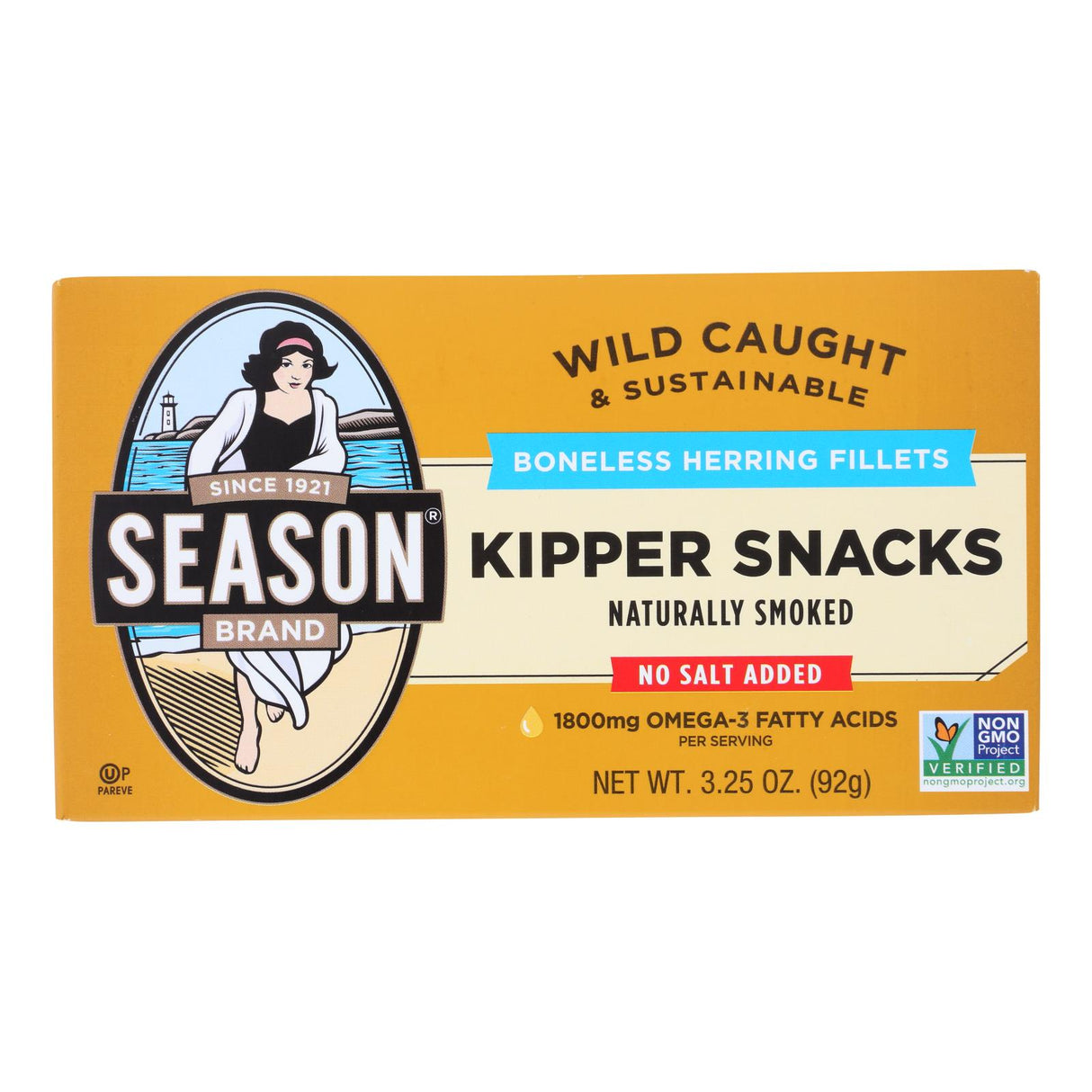 Herring Fillets, Wild-Caught, No Salt Added, Shelf-Stable,12 - 3.25 OUNCE