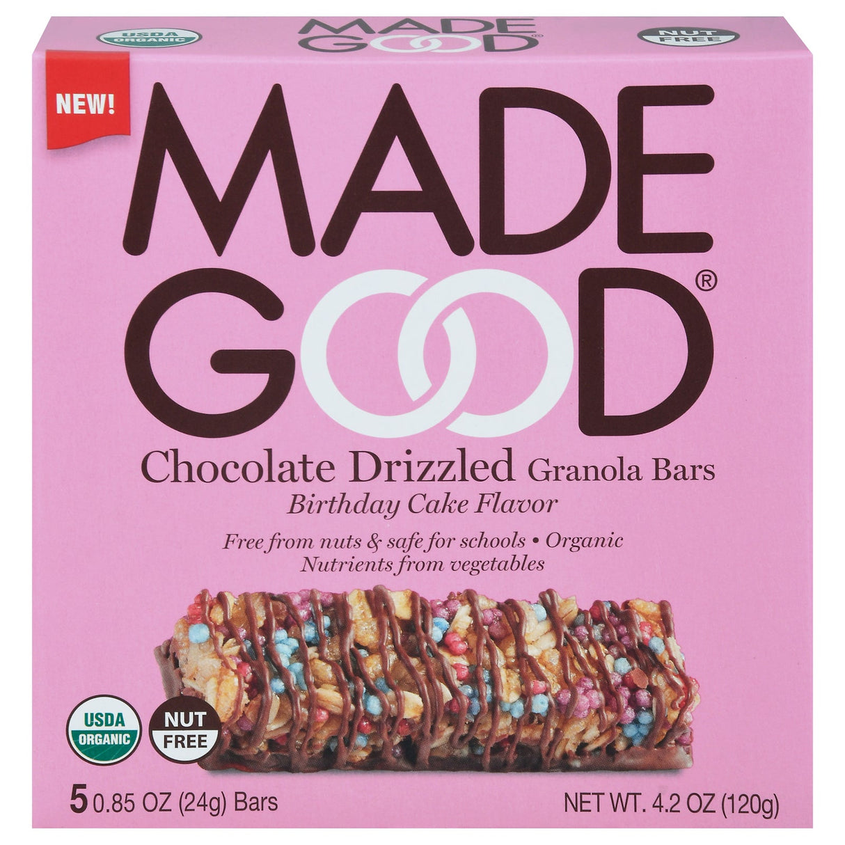 Bars, Granola, Chocolate-Drizzled, Birthday Cake, 0.85 Ounce,6 - 5 COUNT