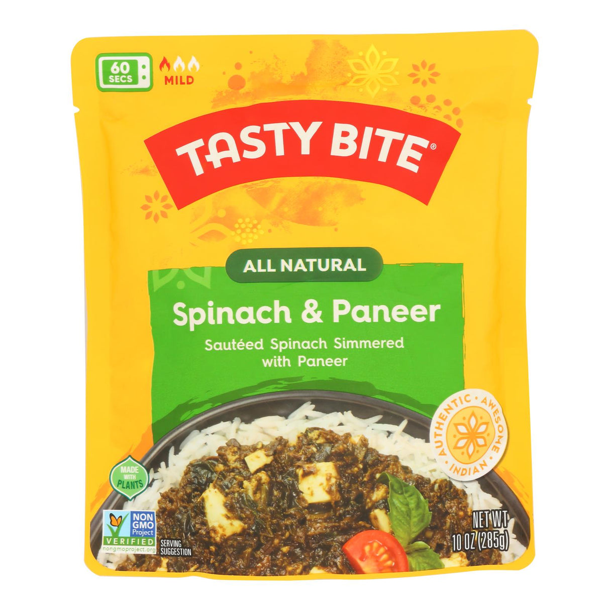 Entree, Spinach & Paneer,6 - 10 OUNCE