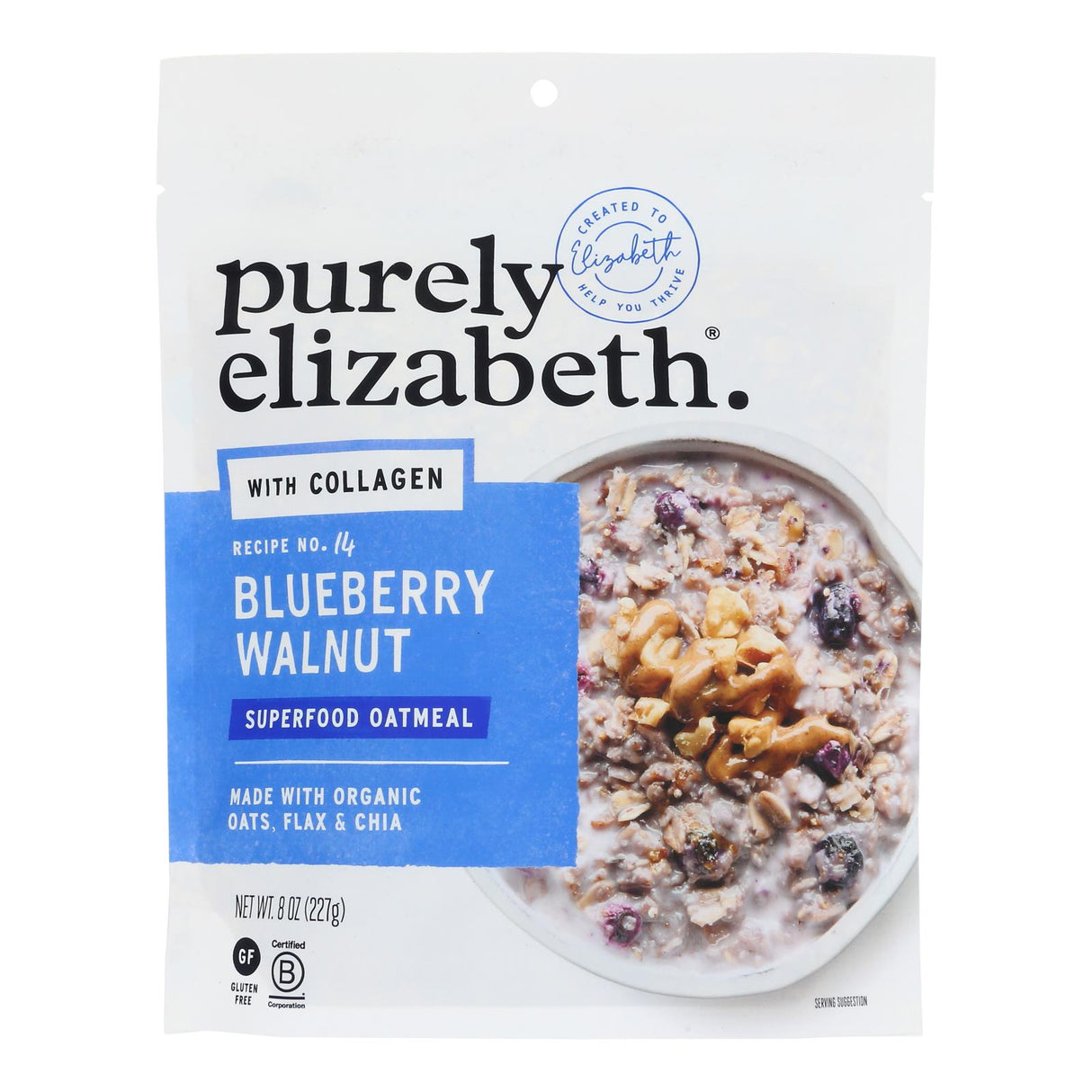 Oatmeal, Superfood, Blueberry & Walnut, contains Collagen,6 - 8 OUNCE