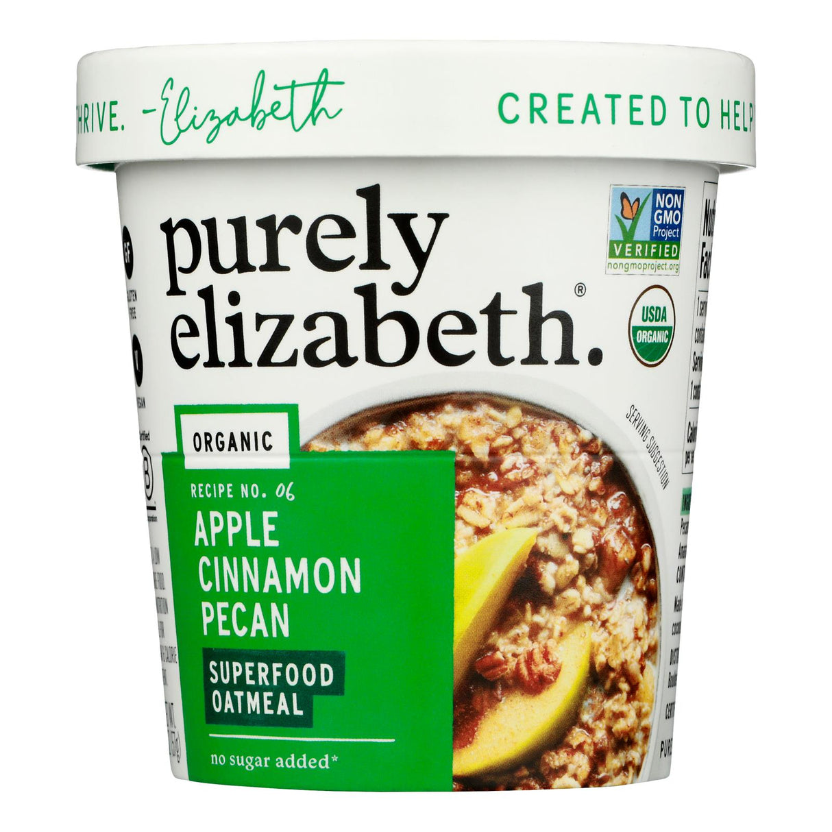 Oatmeal, Superfood, Apple/Cinnamon/Pecan, with Prebiotic Fiber, Single-Serve Packets,12 - 2 OUNCE