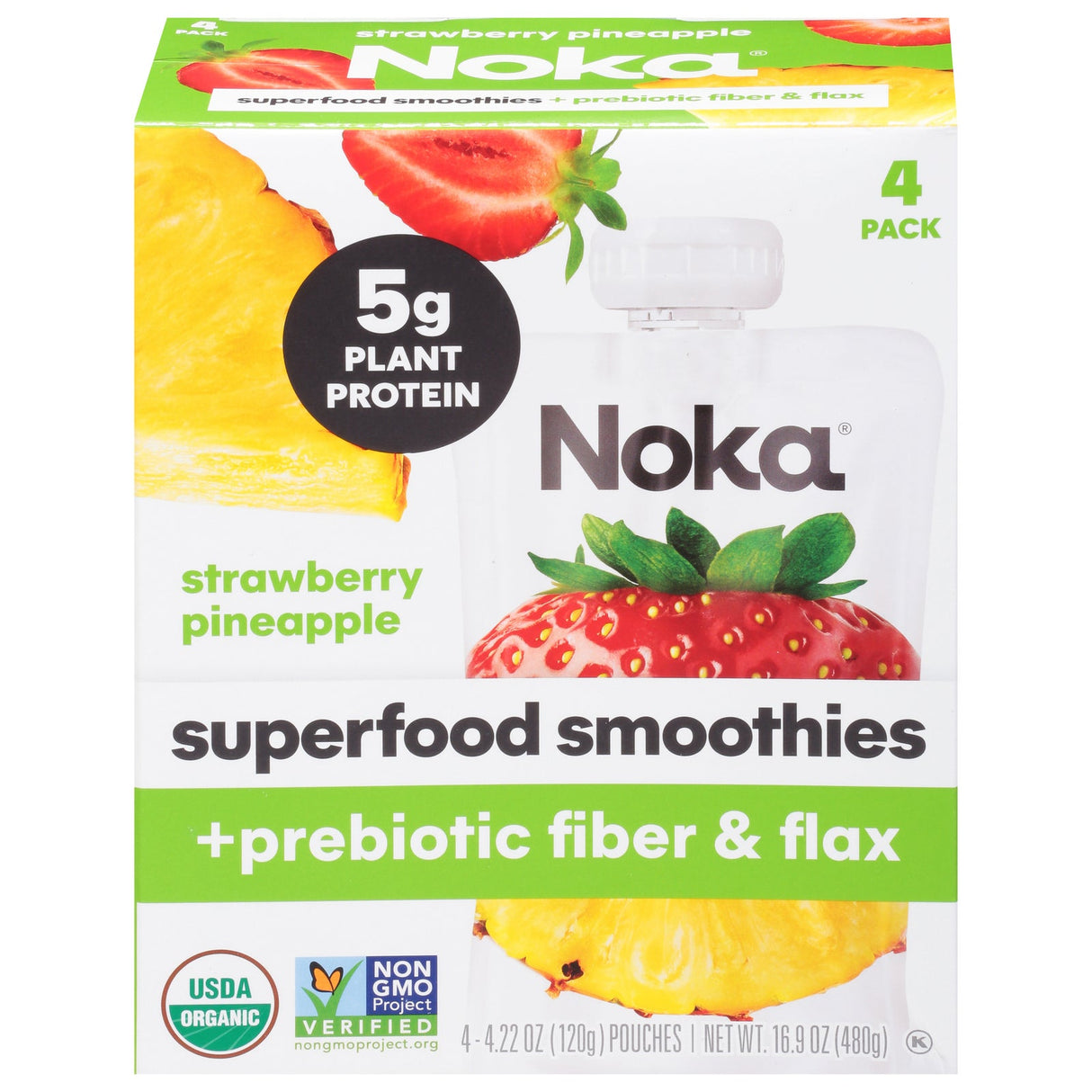 Smoothie, Superfood, Strawberry & Pineapple, Squeeze Pouch, 4.22 Ounce,6 - 4 COUNT