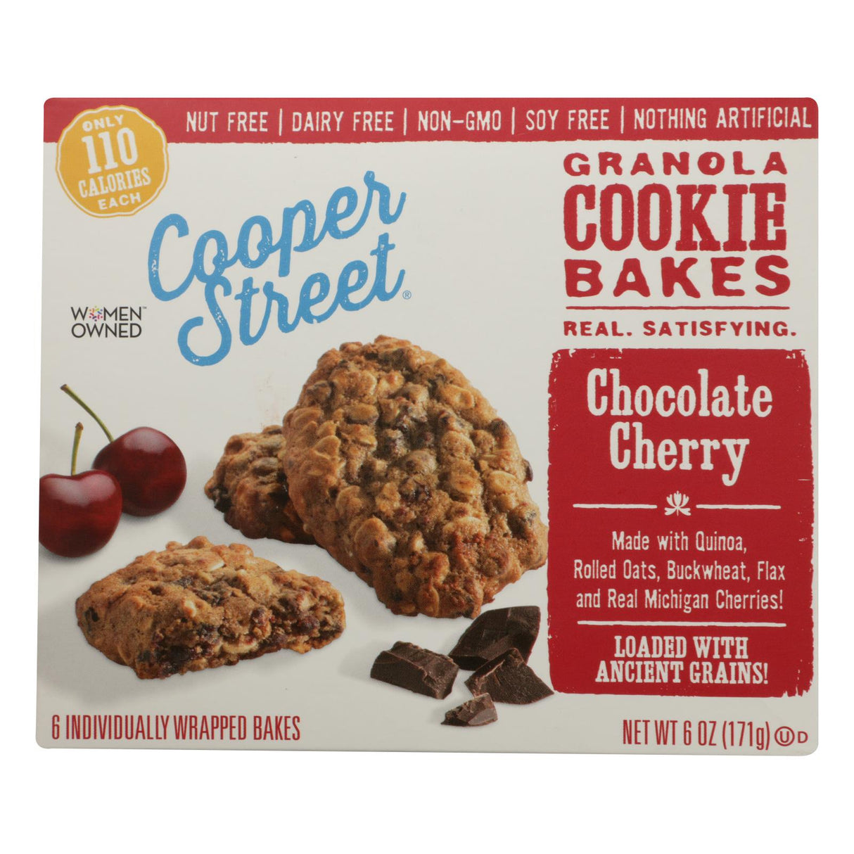 Bars, Granola Cookie, Chocolate & Cherry, 1 Ounce,6 - 6 COUNT