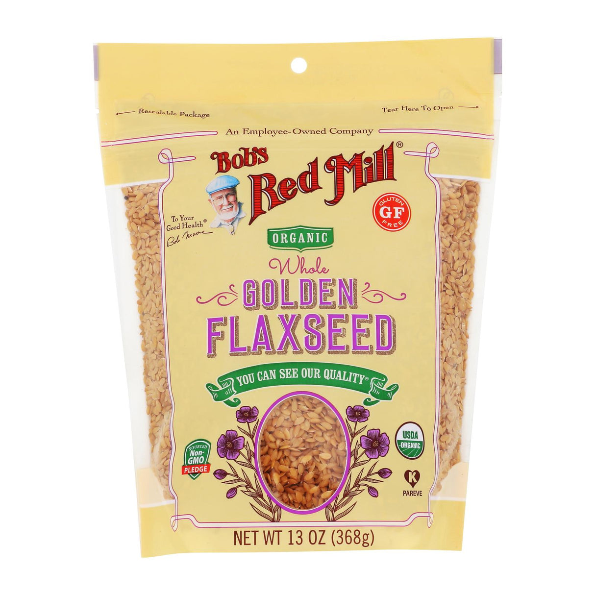 Flaxseed, Golden, Resealable Package,4 - 13 OUNCE