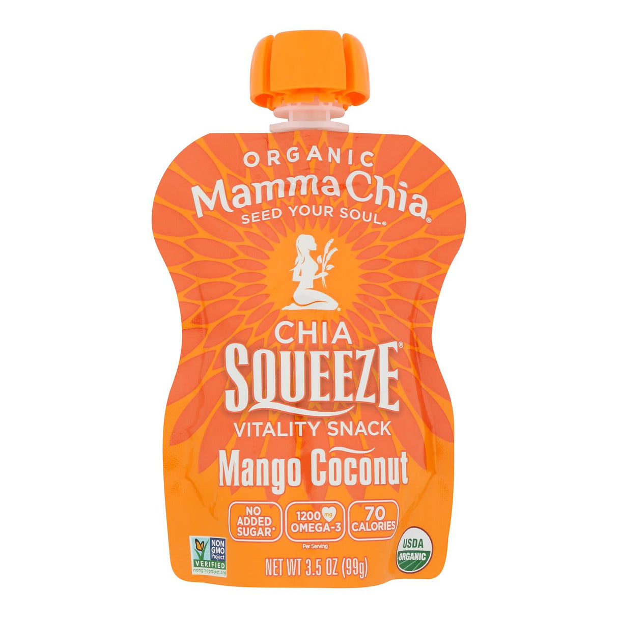 Snacks, Chia, Mango & Coconut, Squeeze Pouch,16 - 3.5 OUNCE