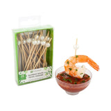 Skewers, 4 Inch, Bamboo, White Pearl, 4 Linear Inch,1 - 25 COUNT