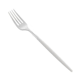 Fork, Moderna, Plastic, Silver, White Handle, 7.50 Inch,10 - 50 COUNT