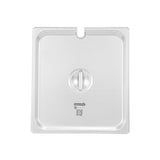 Lid, Steam Table, Kitchen Tek, Two Thirds-Size, Stainless Steel, Slotted,12 - 1 EACH