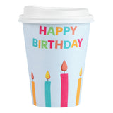 Cup, Hot, Restpresso 12 Ounce, Paper, Happy Birthday Print, 3.50 x 4.75 Inch, includes White Lid,20 - 20 COUNT